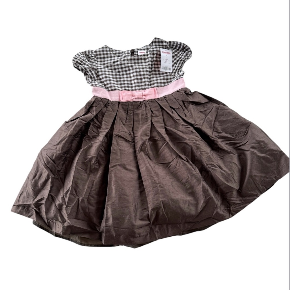 Charming Pink and Brown Kids Dress